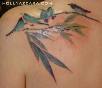 Holly Azzara - Brush Paint Blue Birds